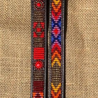 MAASAI CHIEF - Wholesale Pet Collar - Cat/Dog - Beaded Leather Horse browband14