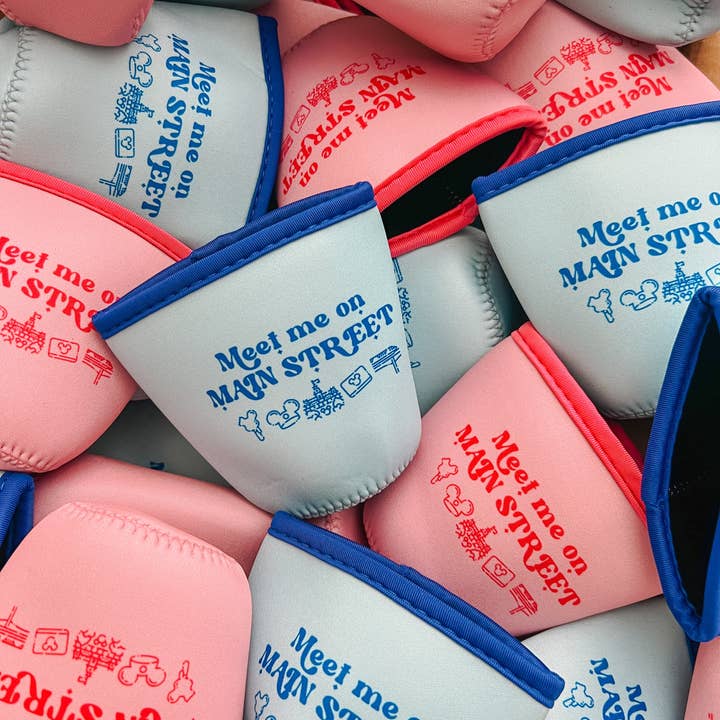 goldenstars - Wholesale Drink Huggers & Koozies - meet me on main street cup cover3
