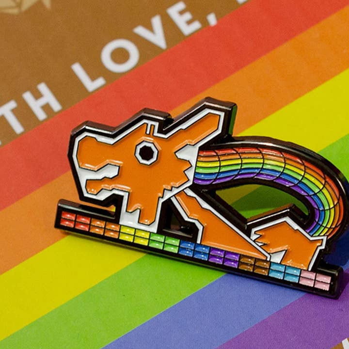 Rainbow Dragon Playground Pin for wholesale by Proud Zebra