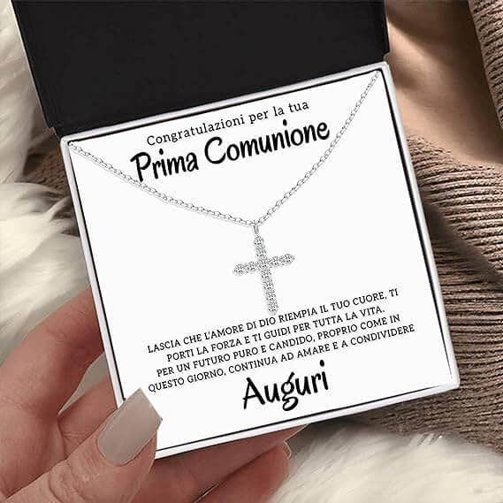 DINAWeb Srls - Wholesale Pendant/Charm Necklace - Sterling Silver 925 Cross Necklace - First Communion1