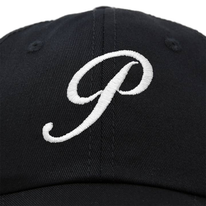 Dalix – Boné de beisebol - Mulher por atacado – Boné de beisebol feminino com letra P inicial da DALIX89