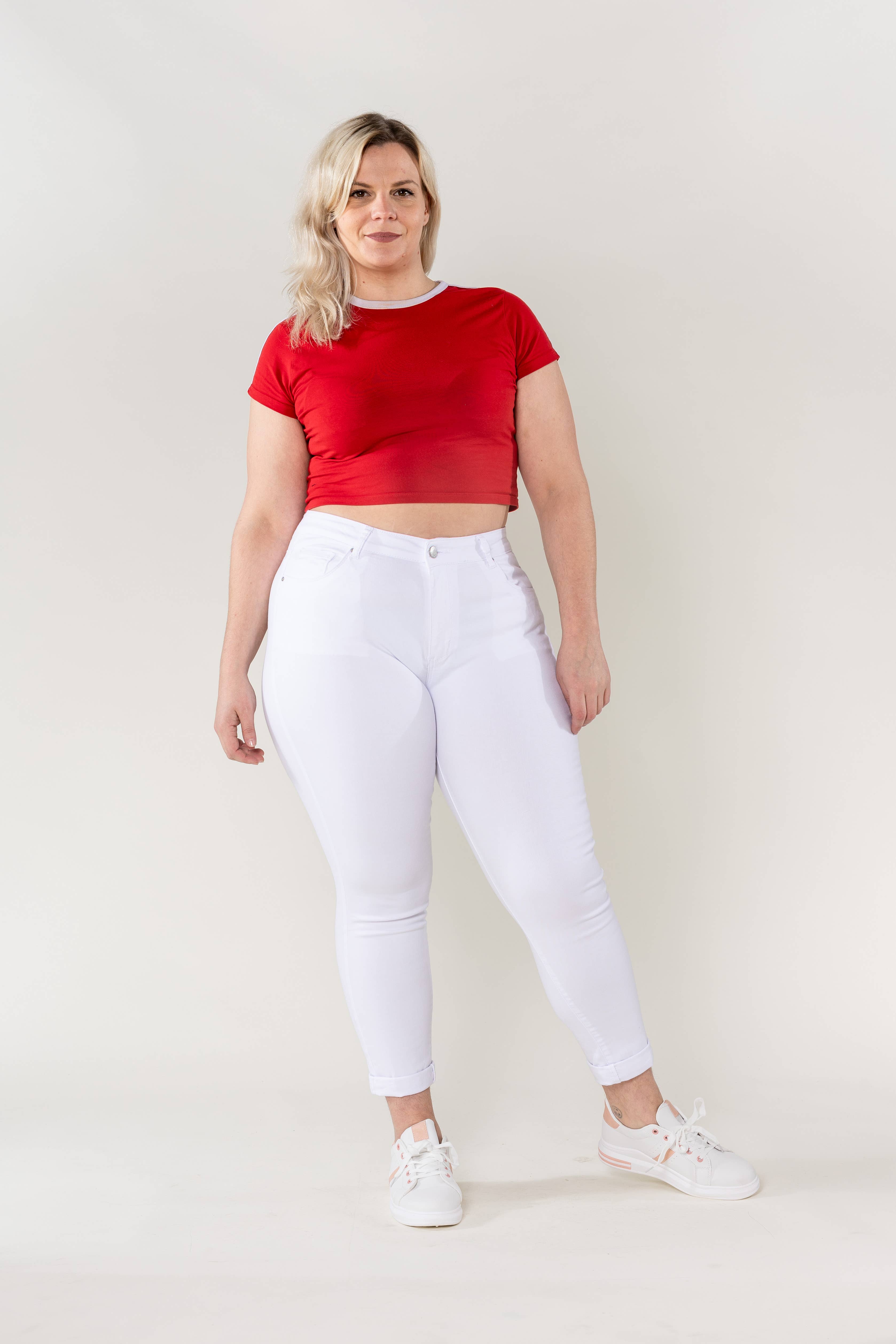 Nina Carter – Calças - Mulher por atacado – Tamanho Plus Curve Plus Tamanho Voltar ao Pescoço P1994