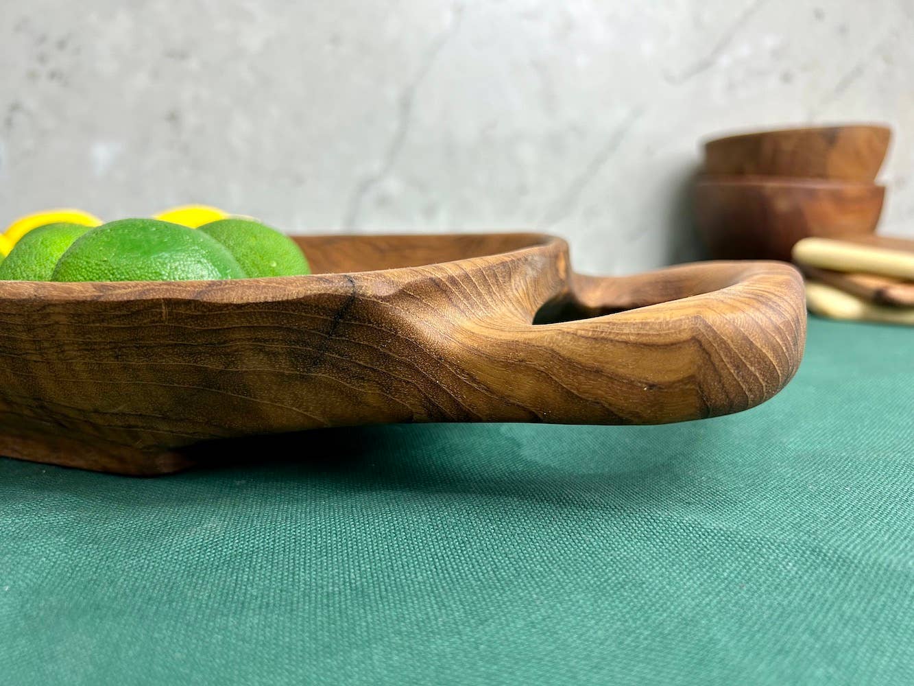 Tuckahoe Hardwoods - Wholesale Decorative Tray - Salvaged Teak Root Rustic  Handled Tray - Large3