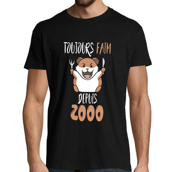 Birthday 2000 Always Hungry T-shirt voor heren voor wholesale door Planetee