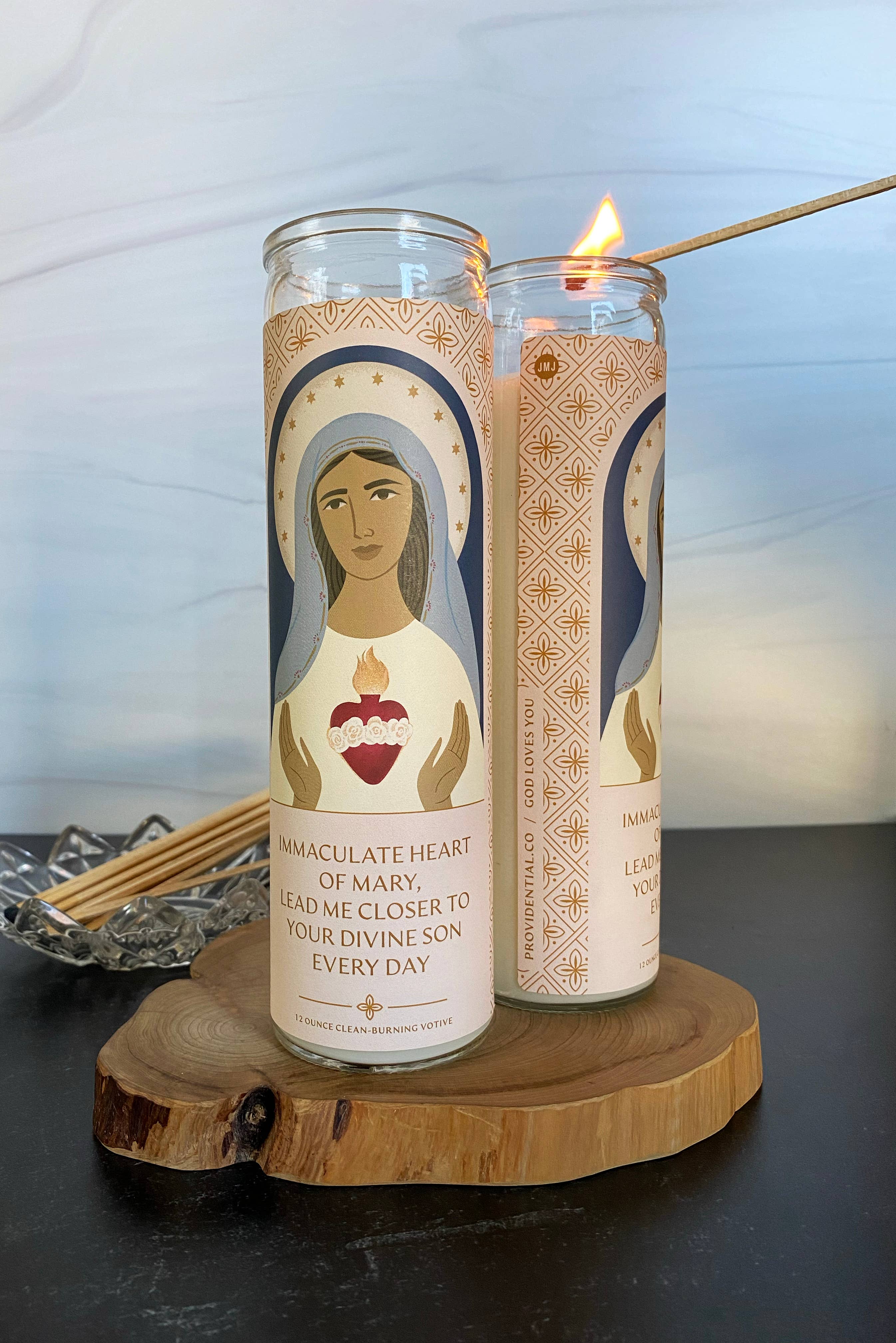 Providential Co. - Wholesale Votive Candle - Candle: Immaculate Heart of Mary Votive1