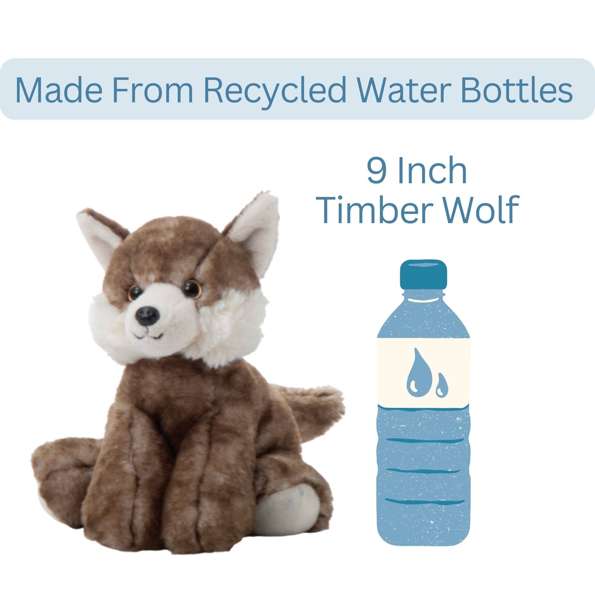 The Petting Zoo - Wholesale Stuffed/Plush Toy - Kids & Baby - 8" (20cm) Wild Onez Timber Wolf Wild Life2