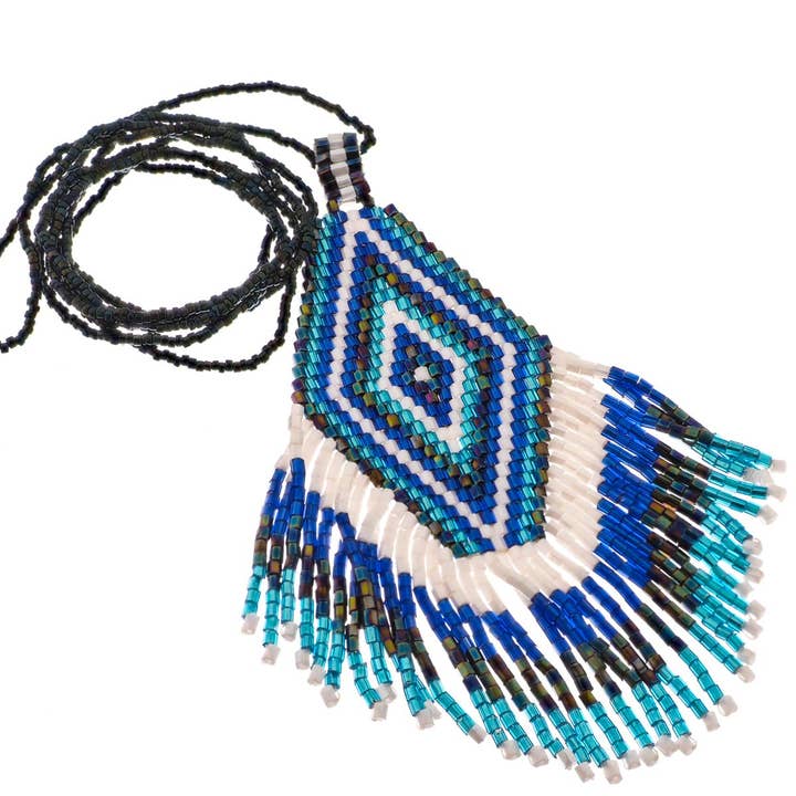 handgemaakte sprankelende oranje roze witte glazen kralen kwastjes ketting, 81 cm voor wholesale door FifiRose