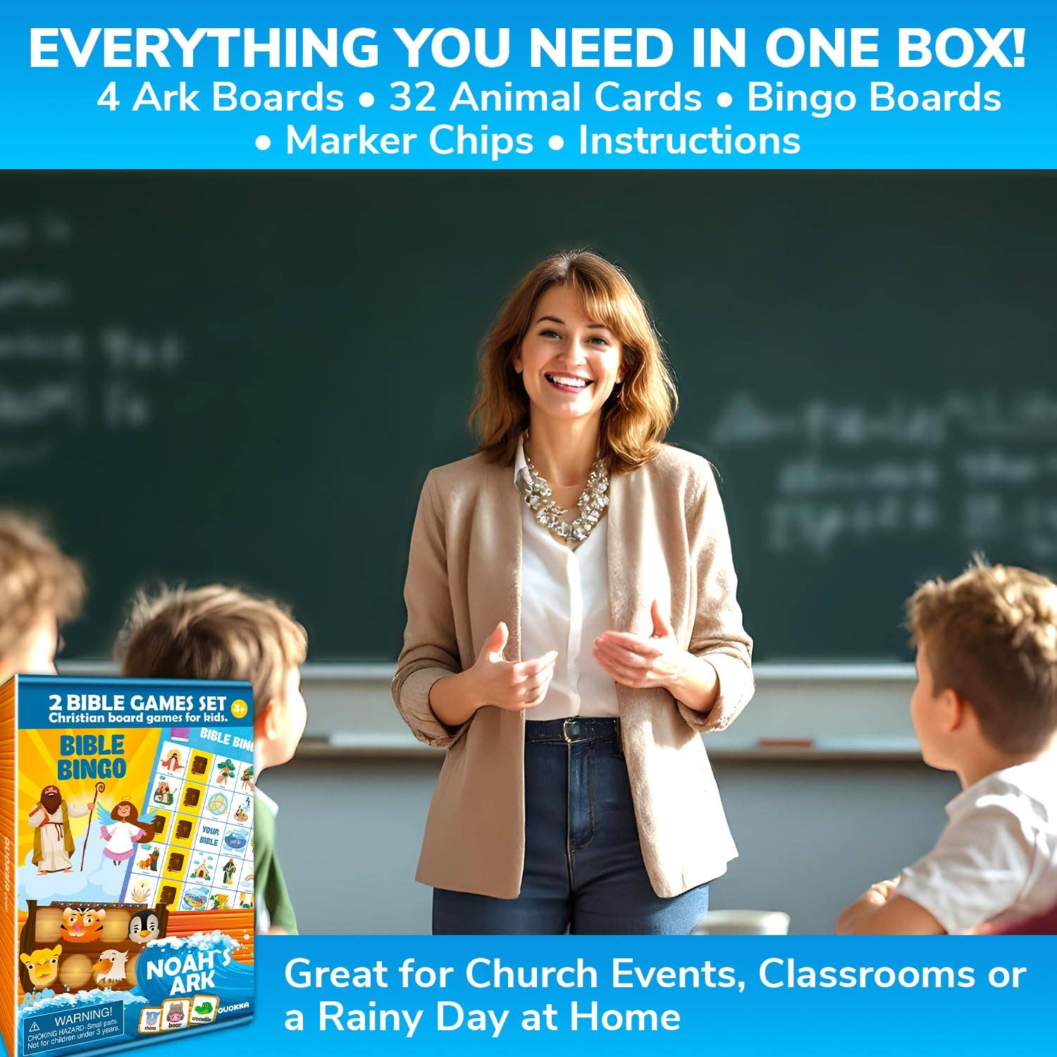 QUOKKA - Wholesale Learning Cards - Kids & Baby - Bible Family Board Games Bingo, Trivia, Noahs Ark3