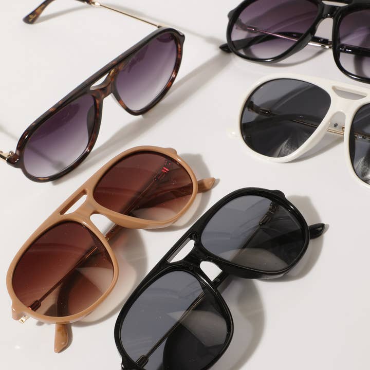 ASSORTED COLOR Round Shape Tined Thin Leg Fashion Sunglasses for wholesale on Faire