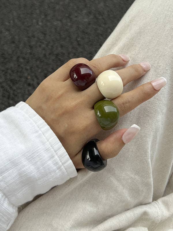 Geometric Solid Color Rings Accessories for wholesale by Basis Fancy