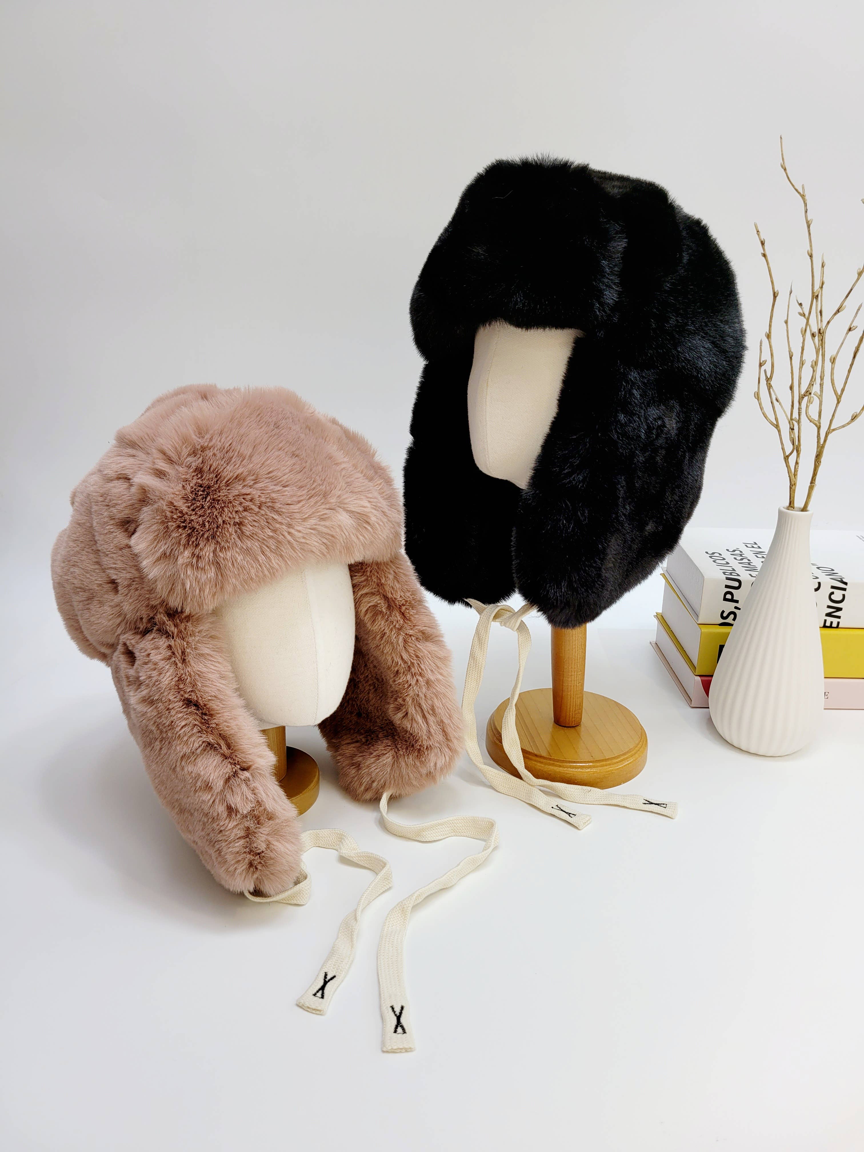 Comfortarians - Wholesale Trapper/Bomber Hat - Women's - Faux Fur Trapper Hat, Extra Warm Faux Fur Hat with Ear Flap5