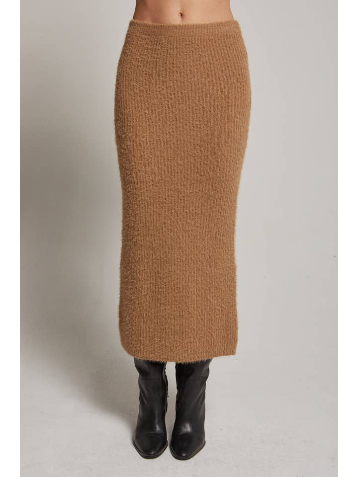 Crescent - Wholesale Top & Skirt Set - Women's - CX9579 - June Fuzzy Top and Midi Skirt Set2