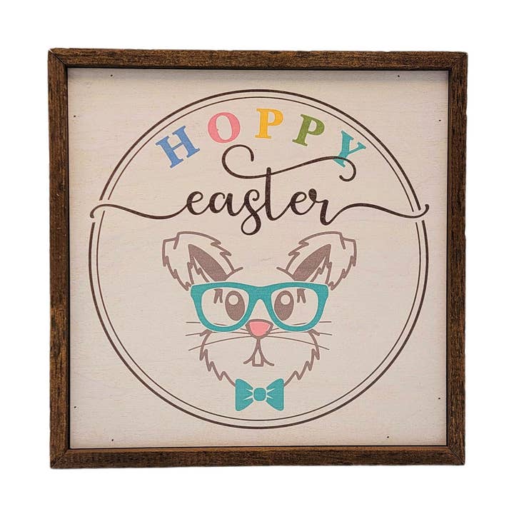 10x10 Hoppy Easter Sign - Easter Home Decor Signs for wholesale by Driftless Studios