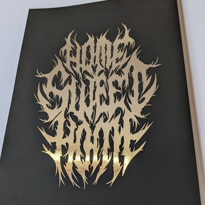 Lámina plateada de edición limitada Home Sweet Home, A4 para venta al por mayor de Death Sentence