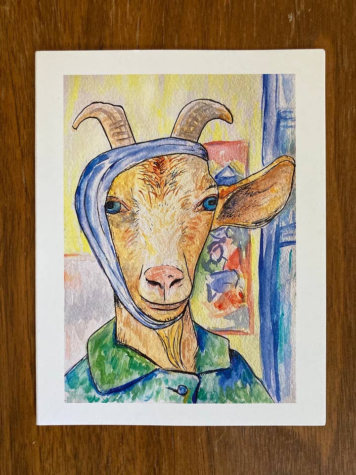 Artist Animal Pun Blank Greeting Cards for wholesale by Trendy Bullsh*t