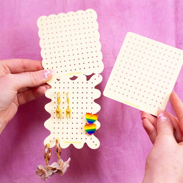 Suporte de Brincos de Viagem Amarelo Pastel por atacado de Sunshine Studio