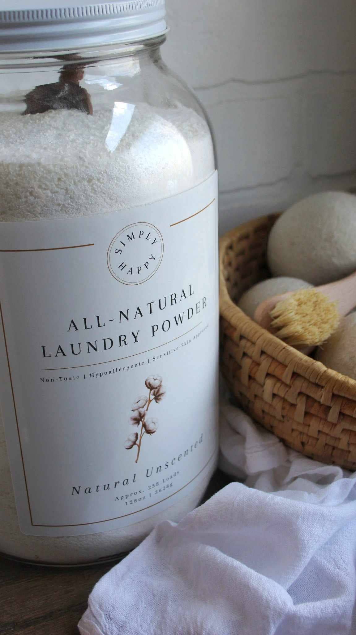 Simply Happy - Wholesale Laundry Detergent Powder/Pods - All-Natural Laundry Powder | Unscented + Hypoallergenic3