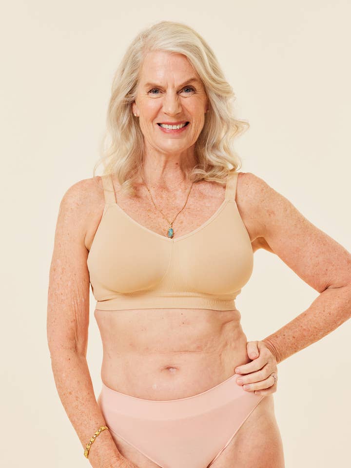 Sugar Candy Basic Seamless Wire Free Bralette - Beige for wholesale on Faire28