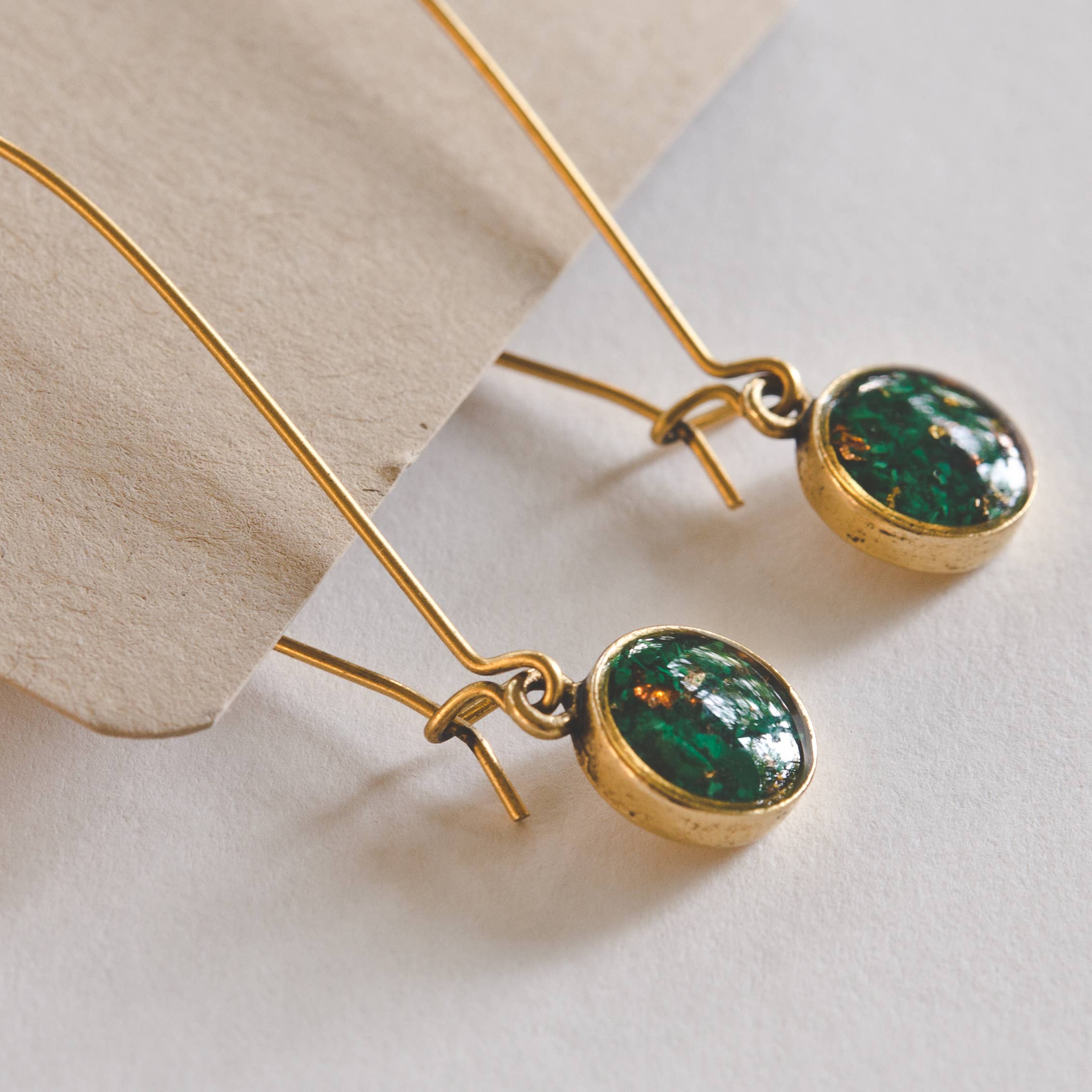 Cameoko - Wholesale Dangle Earrings - Crushed Gem Round Leverback Earrings2