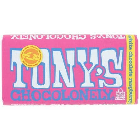 Long Island Candy Factory – Engroshandel Chokoladebar – Tony's Chocolonely hvid chokolade med hindbær og poppende fyld 185 g0