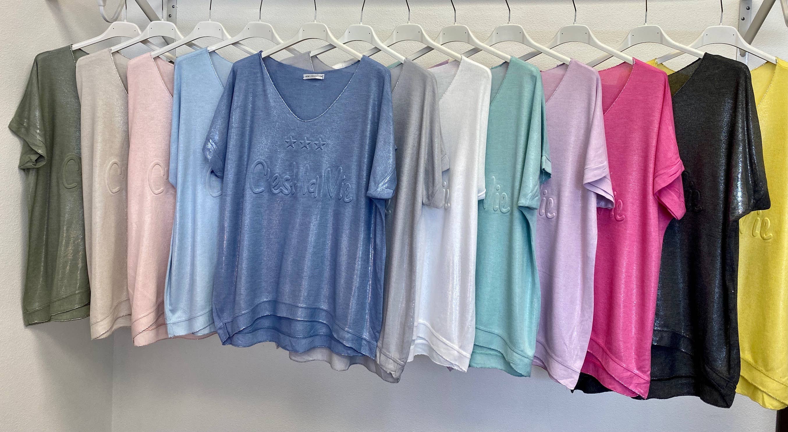 Look Mode Usa – Engroshandel T-shirt – til kvinder – T-shirt C'est la Vie4