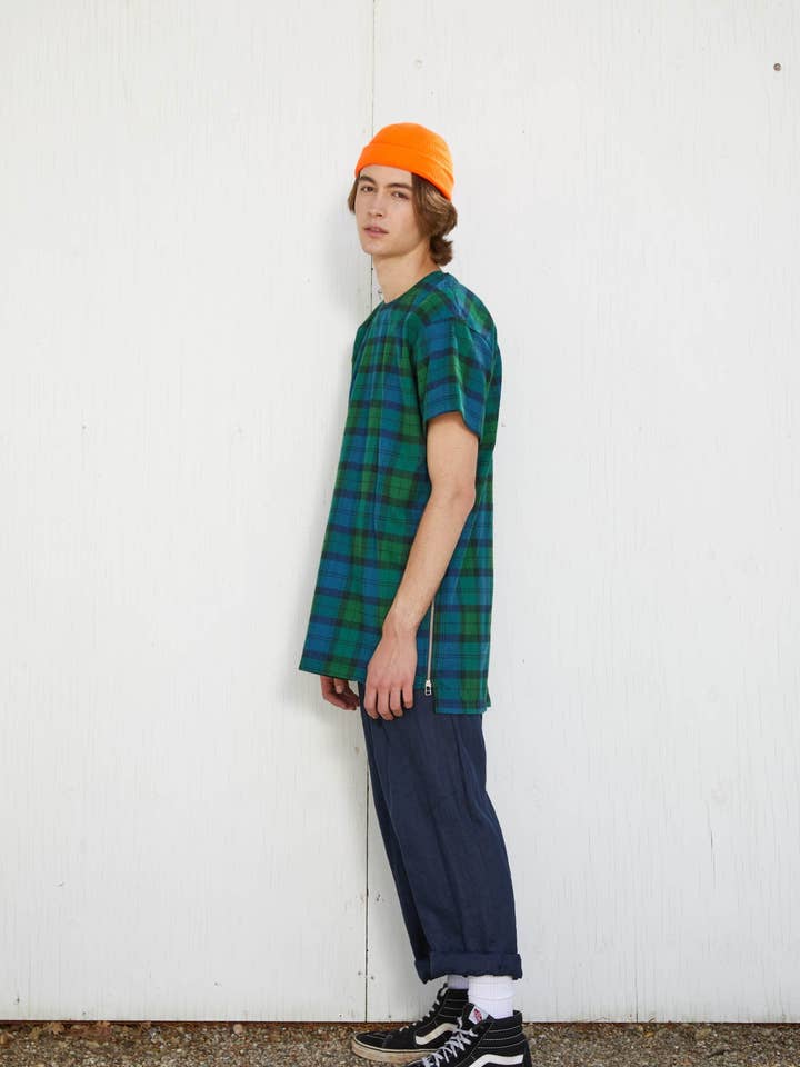 Plaid Agate Tee for engroshandel hos Marina Leight Atelier