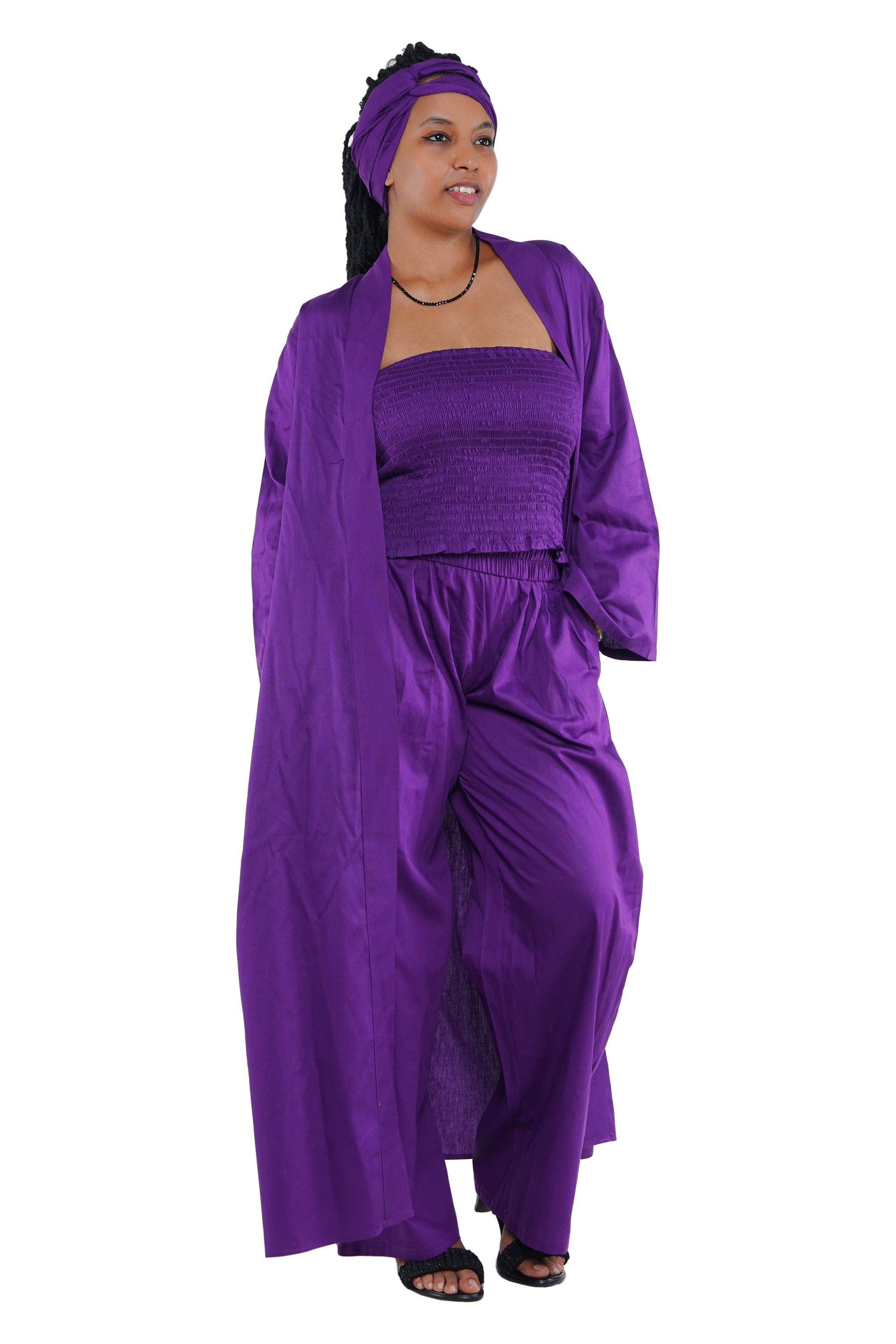 Satsuma Wholesale - Wholesale Top & Pant Set (NOT Loungewear) - Women's - Purple Ladies Top & Jacket Pant Set3