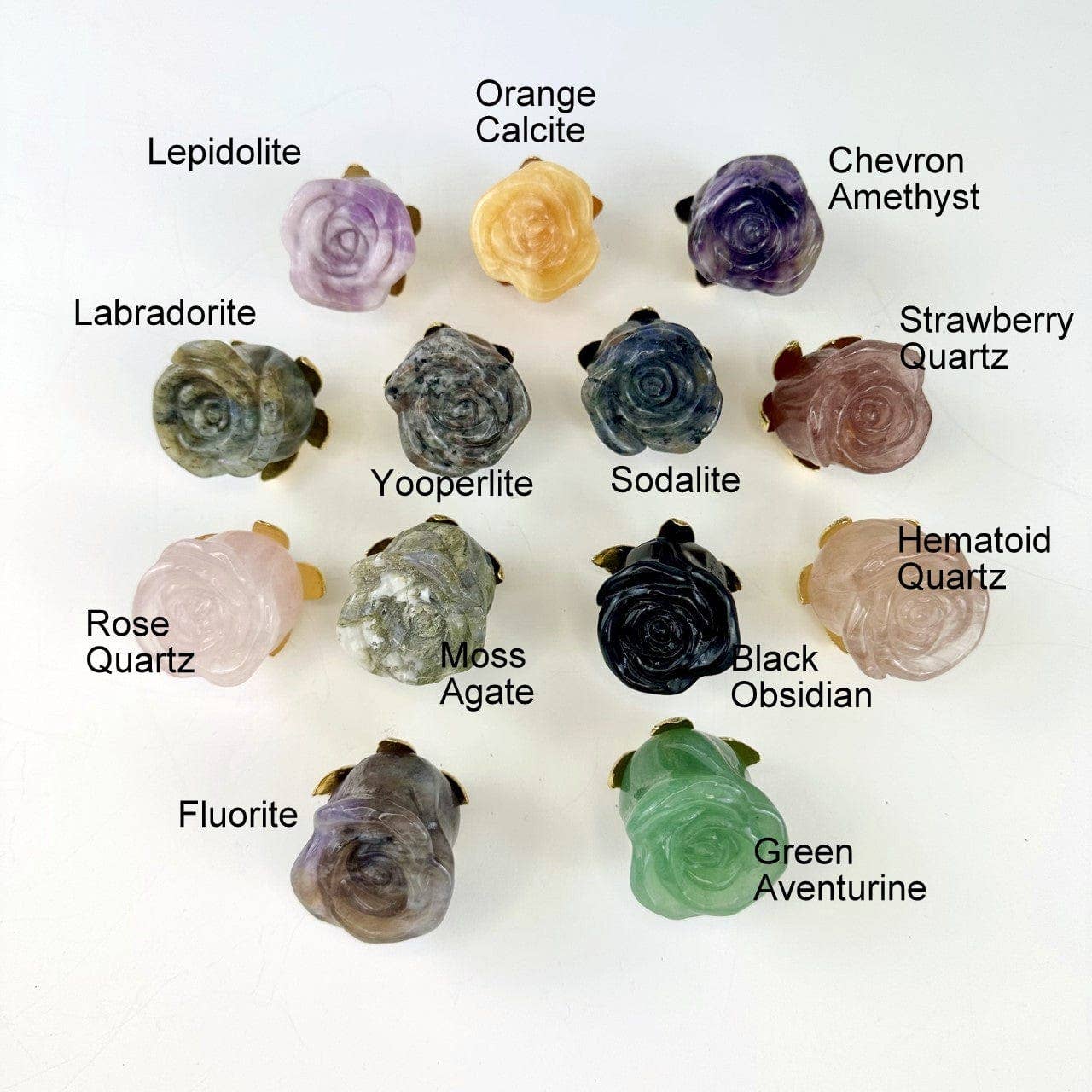 Rock Paradise - Wholesale Spiritual Stone/Crystal - Crystal Rose - Carved Stone -7