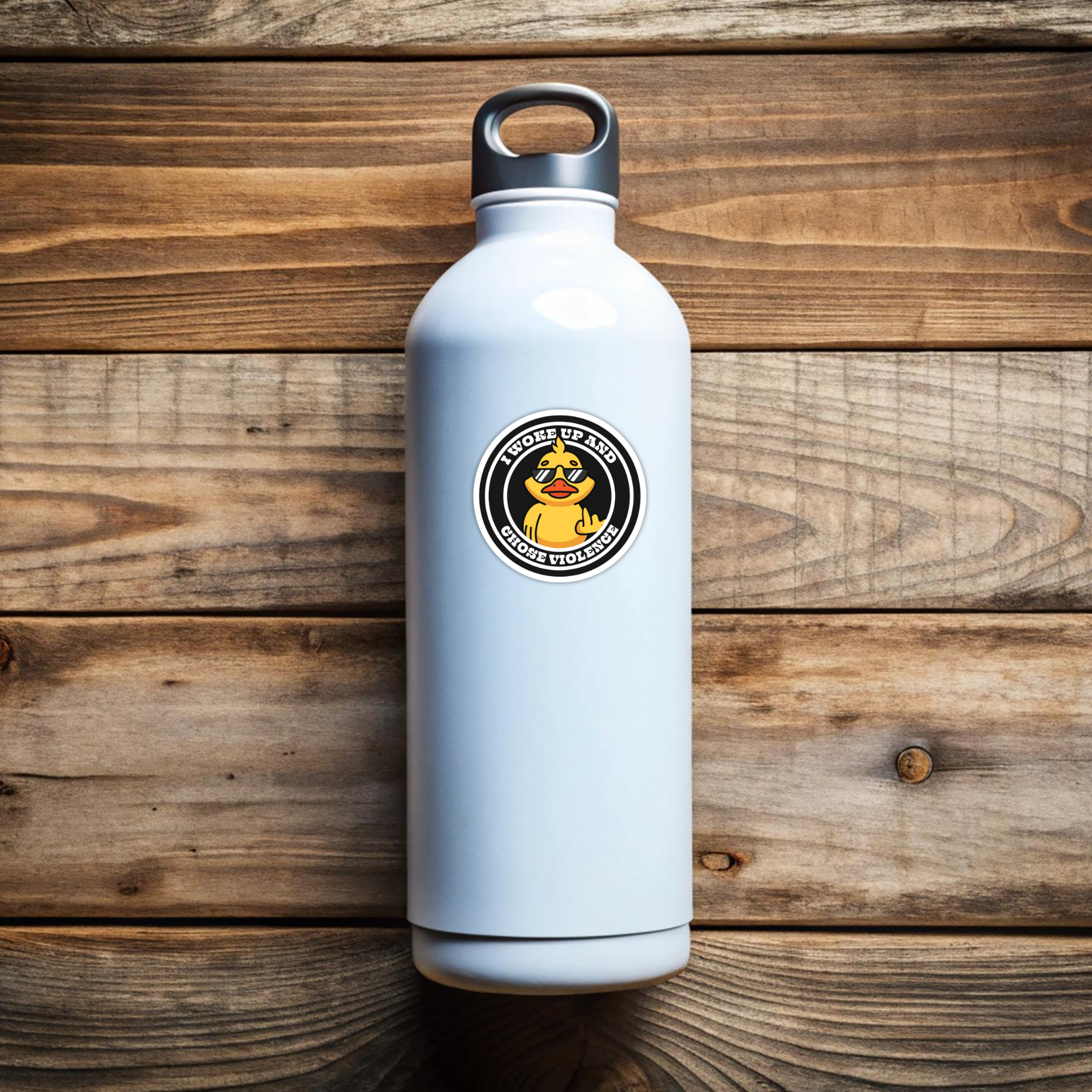 Coyote Color - Wholesale Sticker - Funny Redneck Sticker "I Woke Up & Chose Violence" Duck20