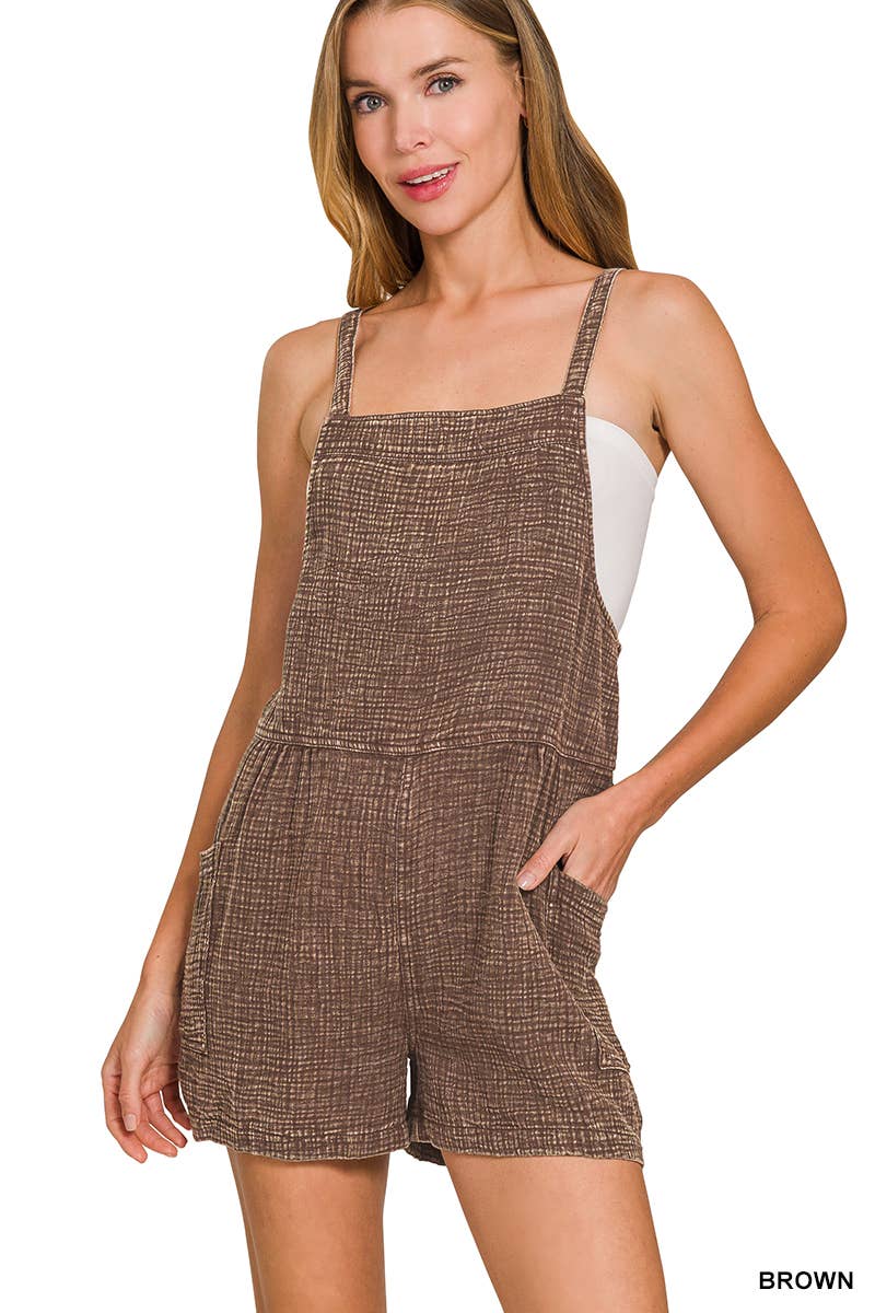 Vanilla Monkey - Wholesale Romper - Women's - Washed Double Gauze Tie Back Rompers5