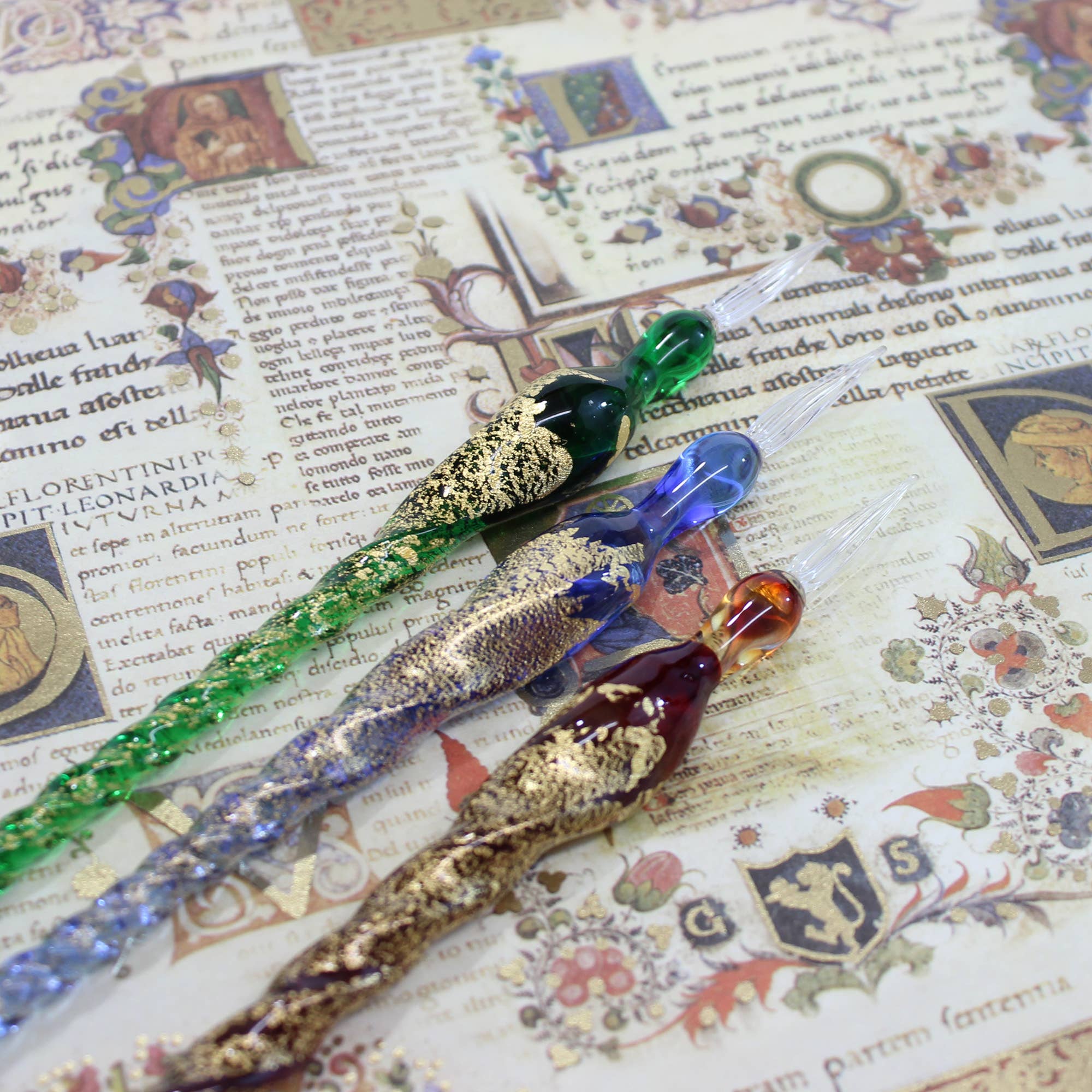 San Lorenzo Design - Wholesale Pen - Murano Glass Pen with Gold Leaf, Classic Writing Instrument11