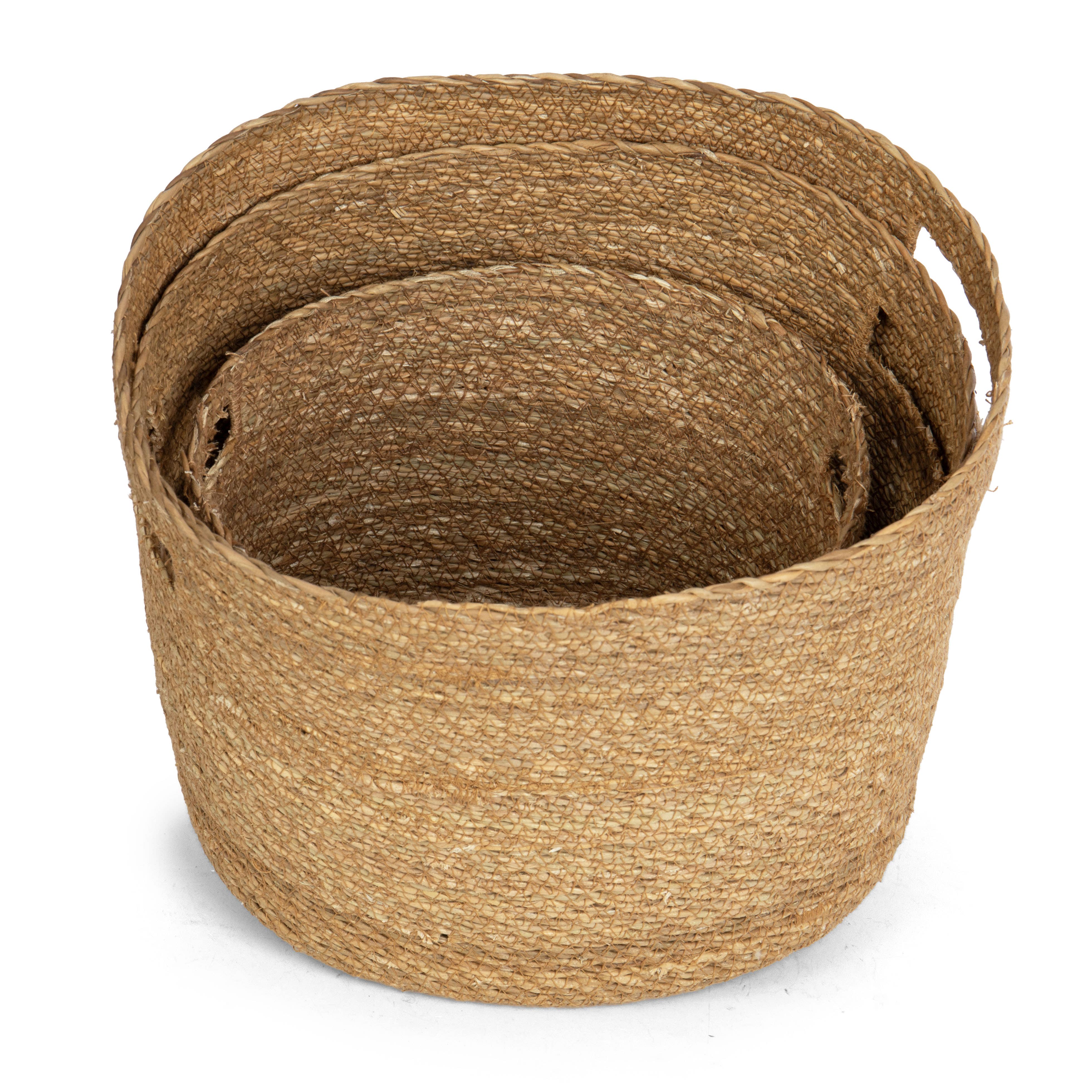 Willow Group - Wholesale Basket - Set of 3 Seagrass Storage Baskets3