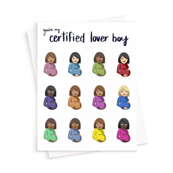 The Certified Lover Boy Card for wholesale by Queen B Cards