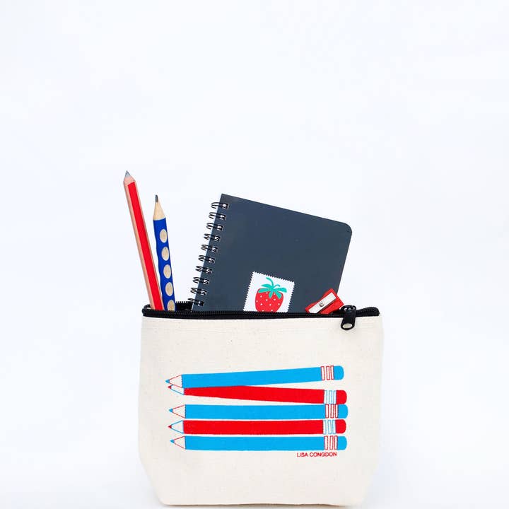 Lisa Congdon Art & Illustration - Wholesale Pencil Case/Pouch - Canvas Pencil Pouch1