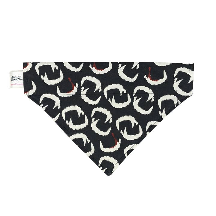 Vampiros Fangs Halloween - Brilho no Escuro - Bandana Cão por atacado de That's Sew LambMa