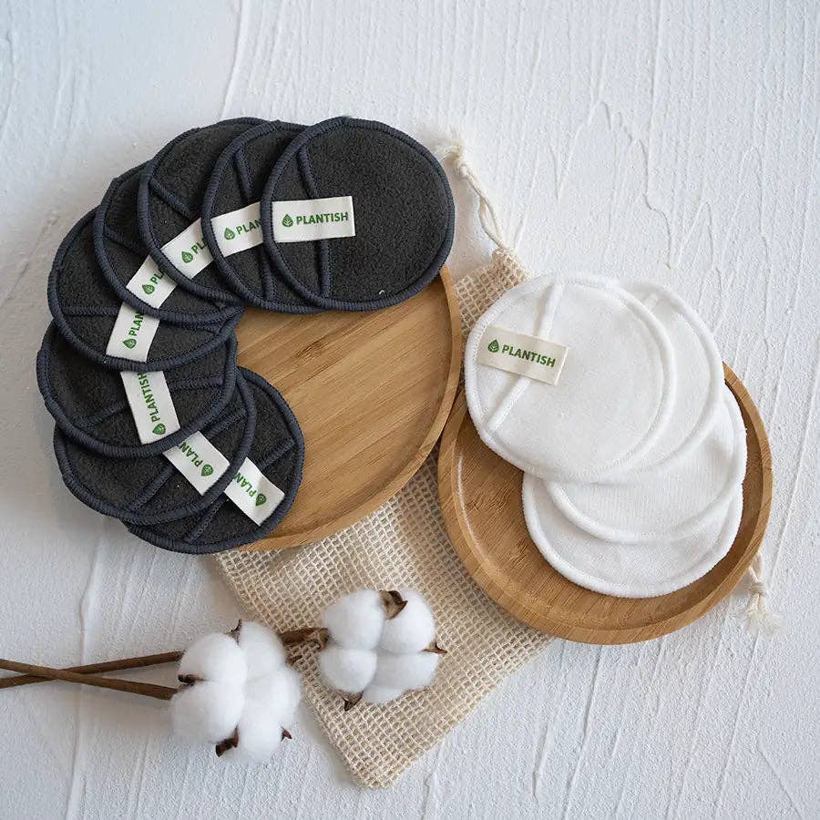 Plantish - Wholesale Cotton Pad - [BUY BULK] Reusable Cotton Rounds - Bamboo Charcoal3