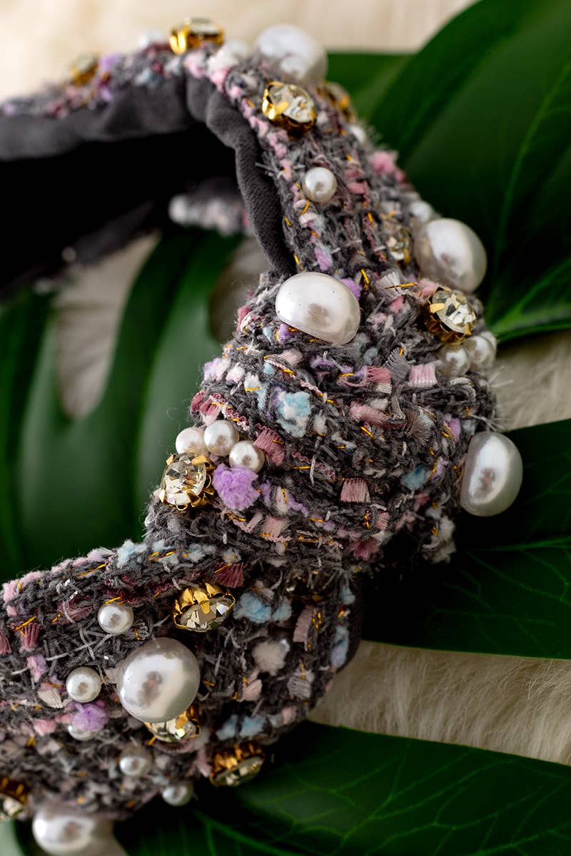 Kids Charm Online - Vente Serre-tête – enfant - BANDEAU SUPER MIGNON EN PERLES ET STRASS POUR FILLES. 2 PIÈCES/12 $0