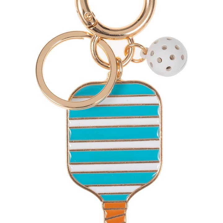 Designature New York - Wholesale Keychain - Women's - Sports Pickleball Shaped Print And Enamel Keychain