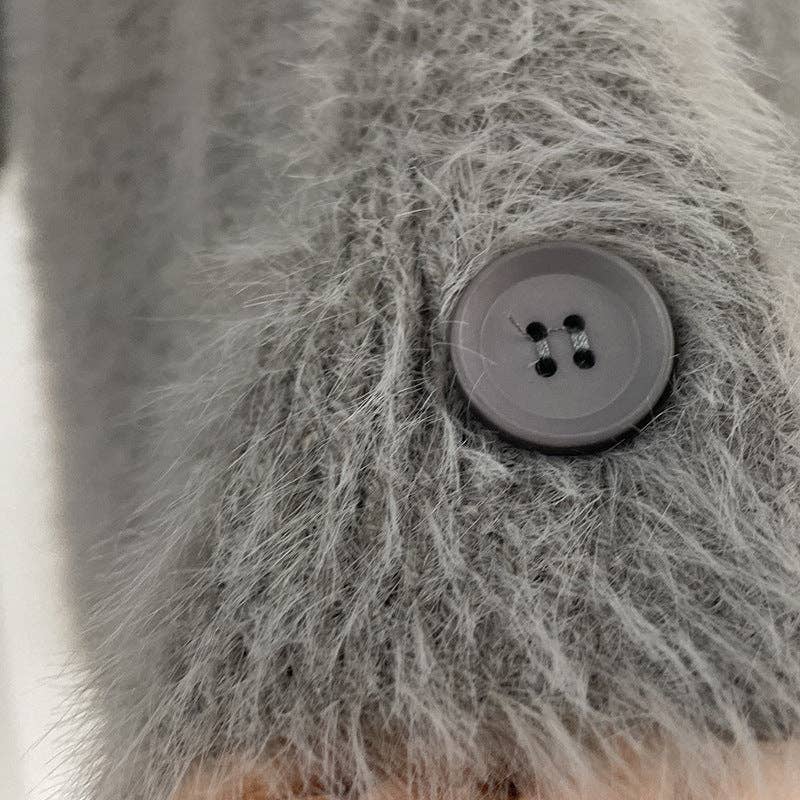 Suhkasana – Engroshandel Cardigan - Dame – Faux mink strikket oversized cardigan blød hyggelig sweater20