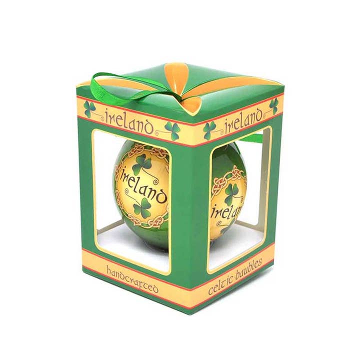 Dublin Gift Company – wholesale Prydnad – Shamrock Designed Ireland Bauble2