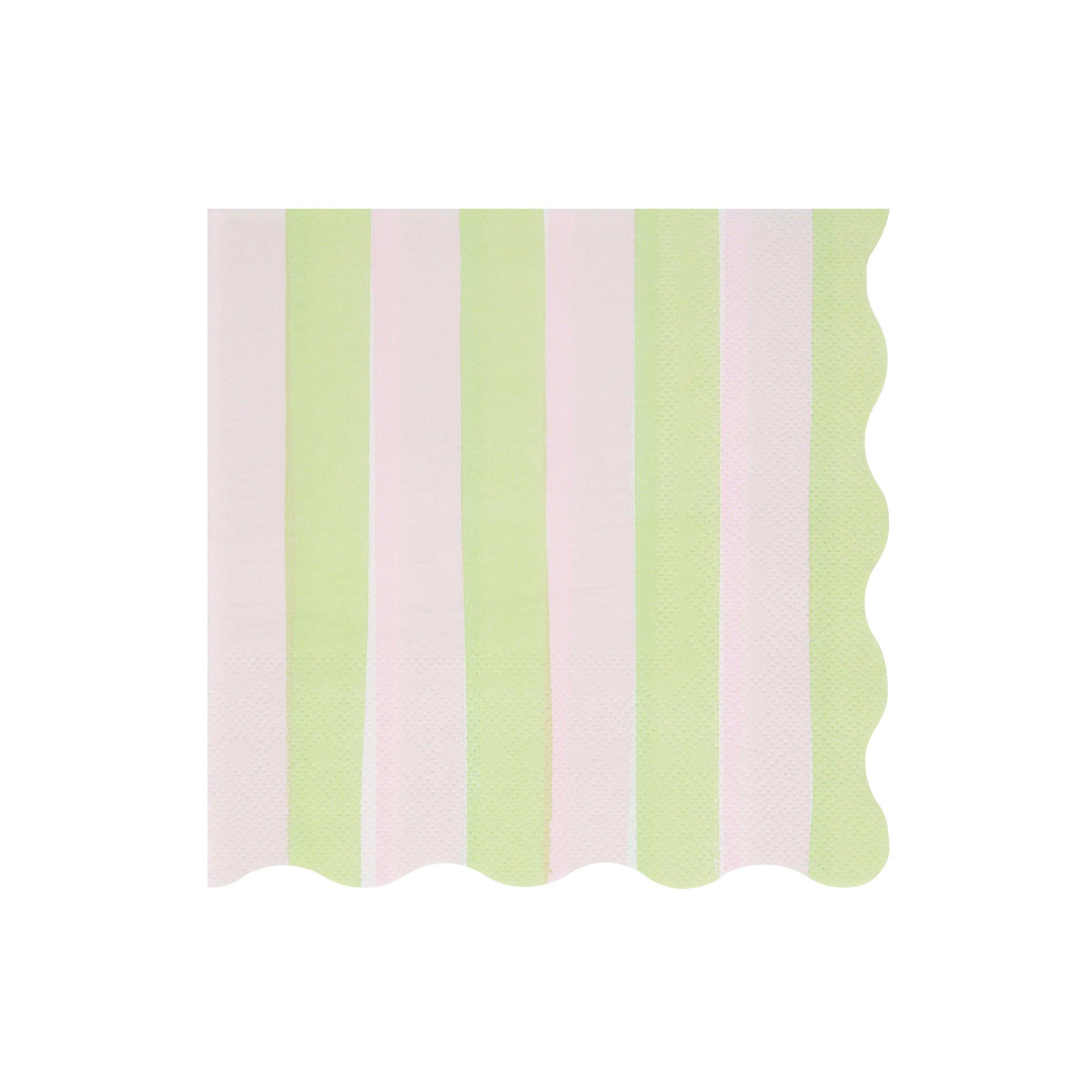 Meri Meri – wholesale Disposable napkin – Pastel Stripe Large Napkins4