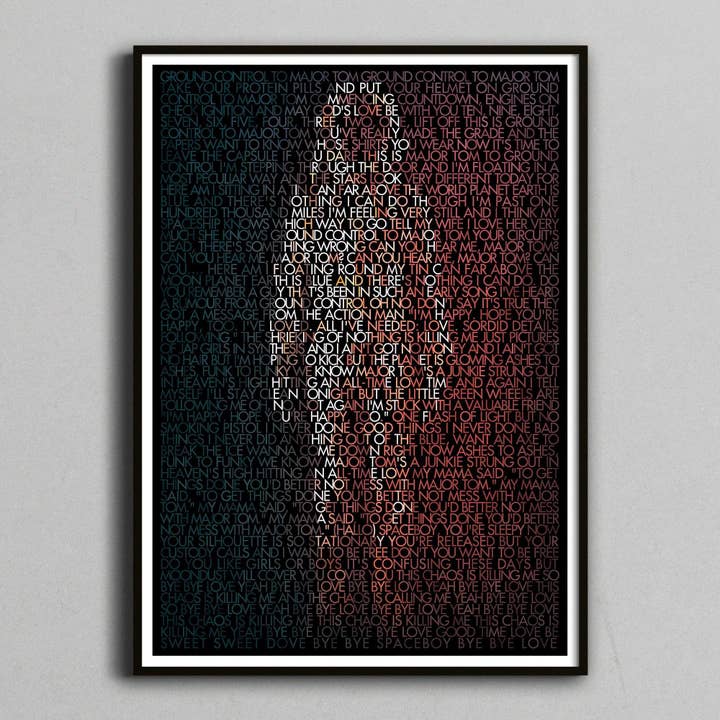 Lámina de David Bowie de la trilogía de Tom para venta al por mayor de Robotic Ewe