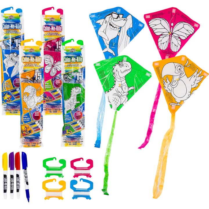X-Kites Color-Me-Kite Poly Diamond Kite for wholesale by Cow Crack Wholesale