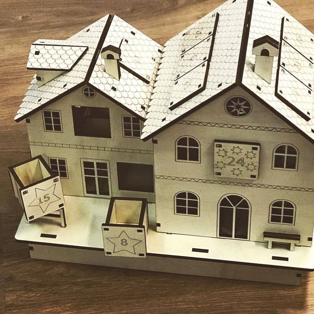 Fustik - Wholesale Advent Calendar - Wooden House Advent Calendar3