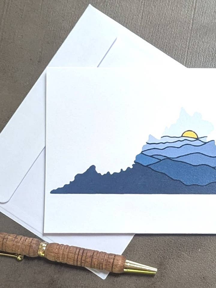 Virginia Blue Ridge Shenandoah Landscape Greeting Card for wholesale by Christina-Jane Norquay Art