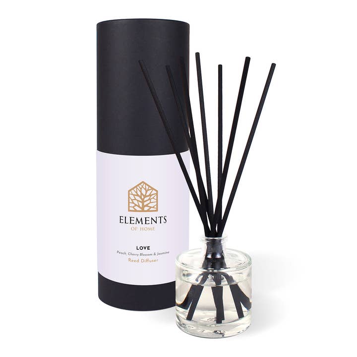 Love Reed Diffuser - Peach, Cherry Blossom, White Jasmine for wholesale by Elements of Fragrance