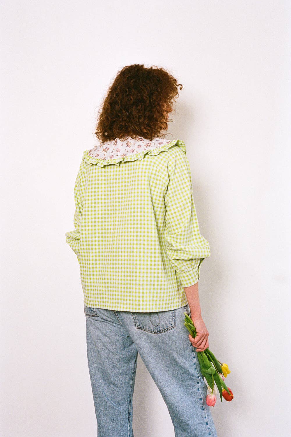 Pulpe - Wholesale Button Down Shirt - Women's - Laura lime shirt4