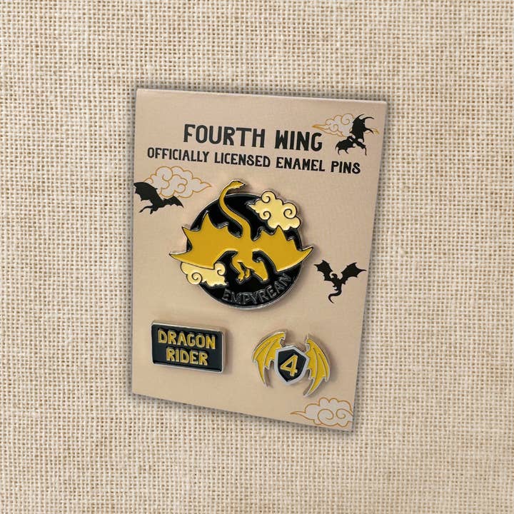 Kingdom of Threads - Wholesale Brooch - Fourth Wing Enamel Pin Set