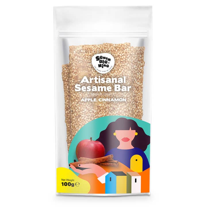 7ate9 - Wholesale Nuts - Sesame bar Apple and cinnamon