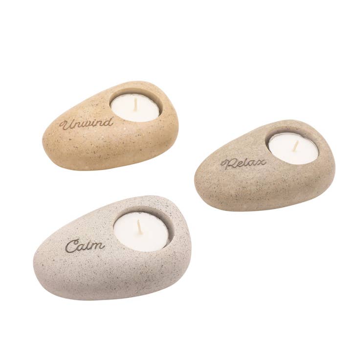 WIDDOP and Co. US - Wholesale Candle holder - **ASTD MULTI 3** Juliana Relaxing Pebble Candle Holders1